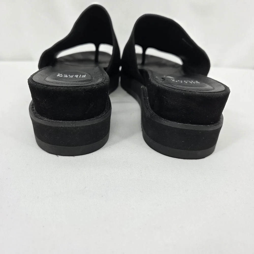 Eileen Fisher Touch Tumbled Nubuck Leather Flatform Sandal sz 9